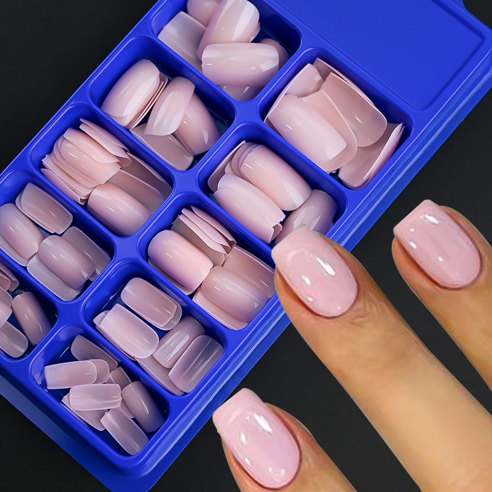 Nail Art Extension - 100/120pcs Pink White Press On Nails