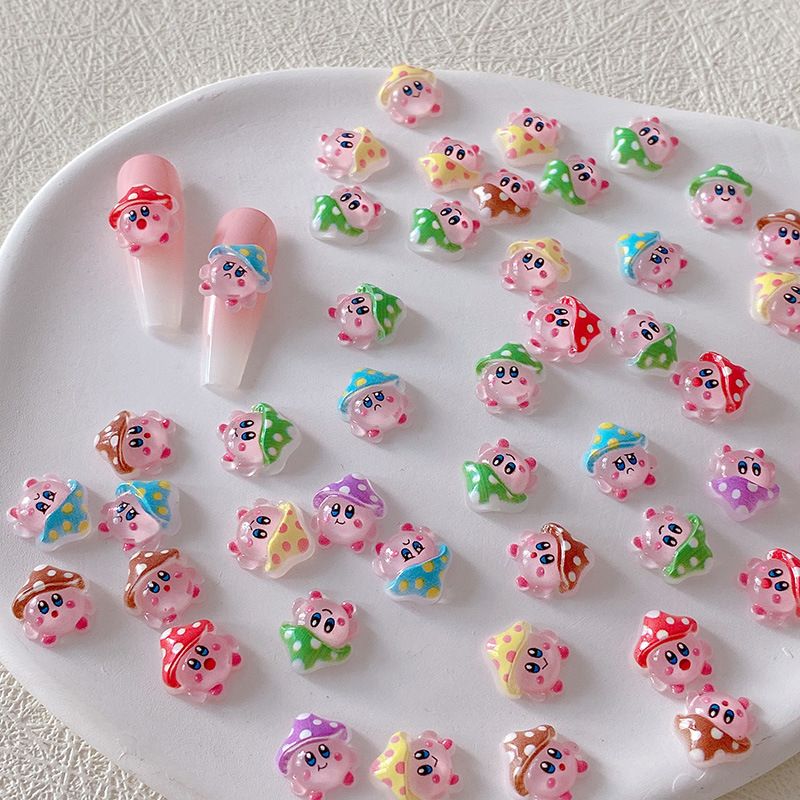 Nail Art Emerald - 2/10/20pcs Kirby Nail Charms 3D Resin