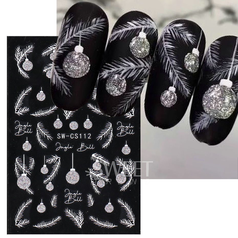 NEW Christmas Series Nail Poli - Nail Art Xmas Stickers ulasan dan harga