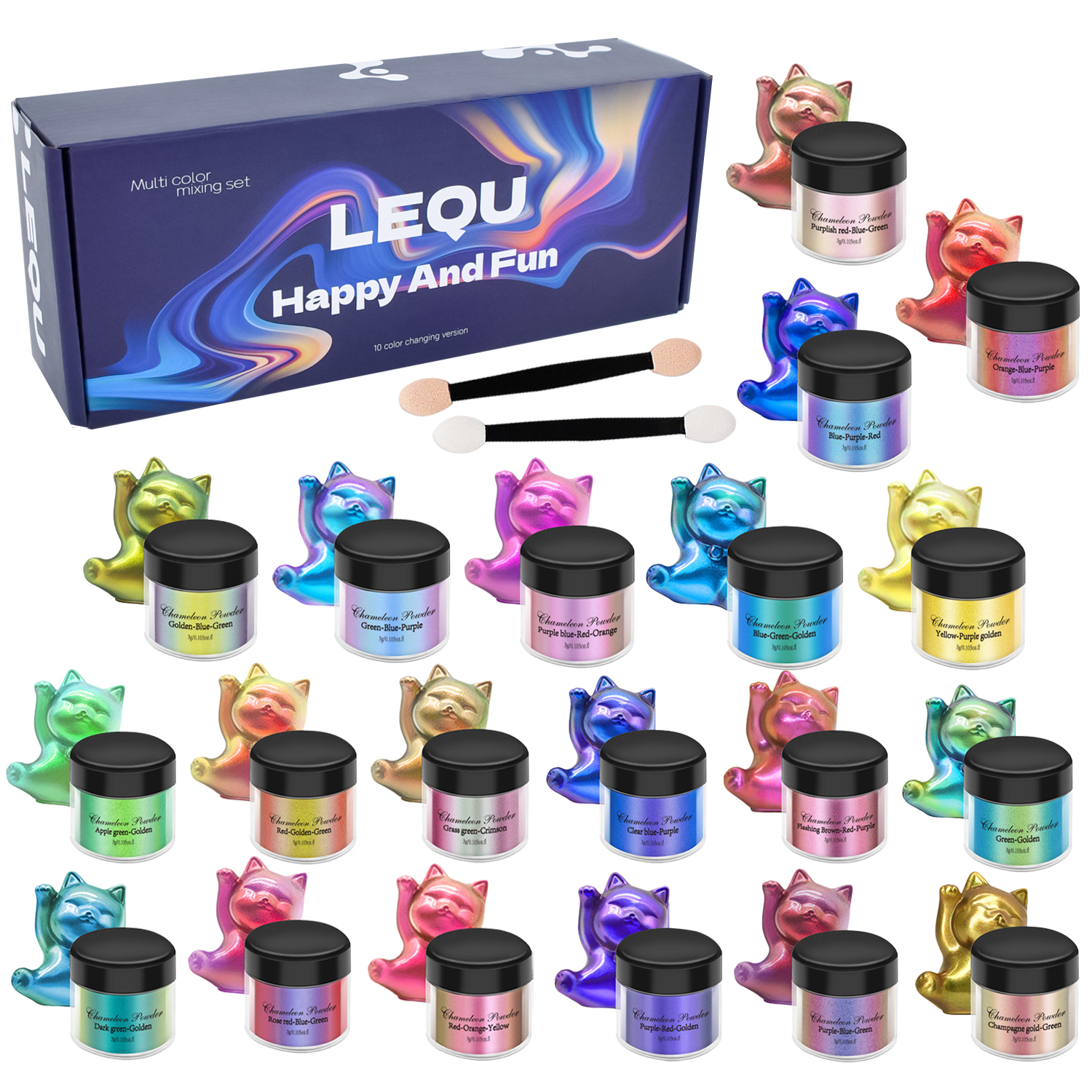 1 Set Chameleon Powder Nail Ch - Nail Art Overlay ulasan dan harga