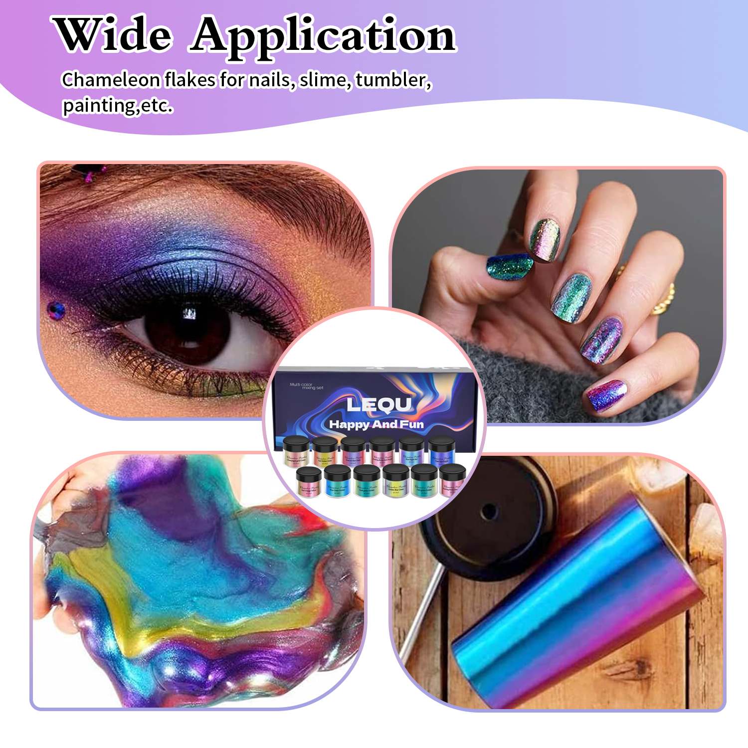 1 Set Chameleon Powder Nail Ch - Nail Art Overlay ulasan dan harga