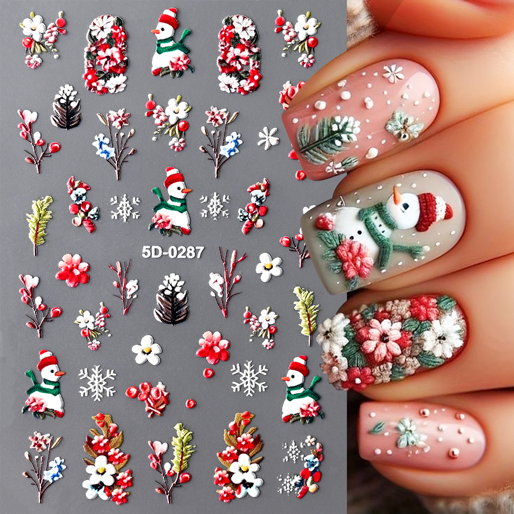 2sheets Christmas Mockingbird  - Nail Art Xmas Stickers ulasan dan harga