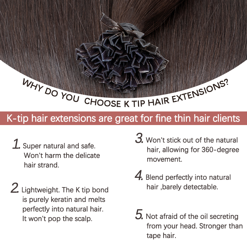 VADES K Tip Hair Extensions Hu - Nail Art Natural ulasan dan harga