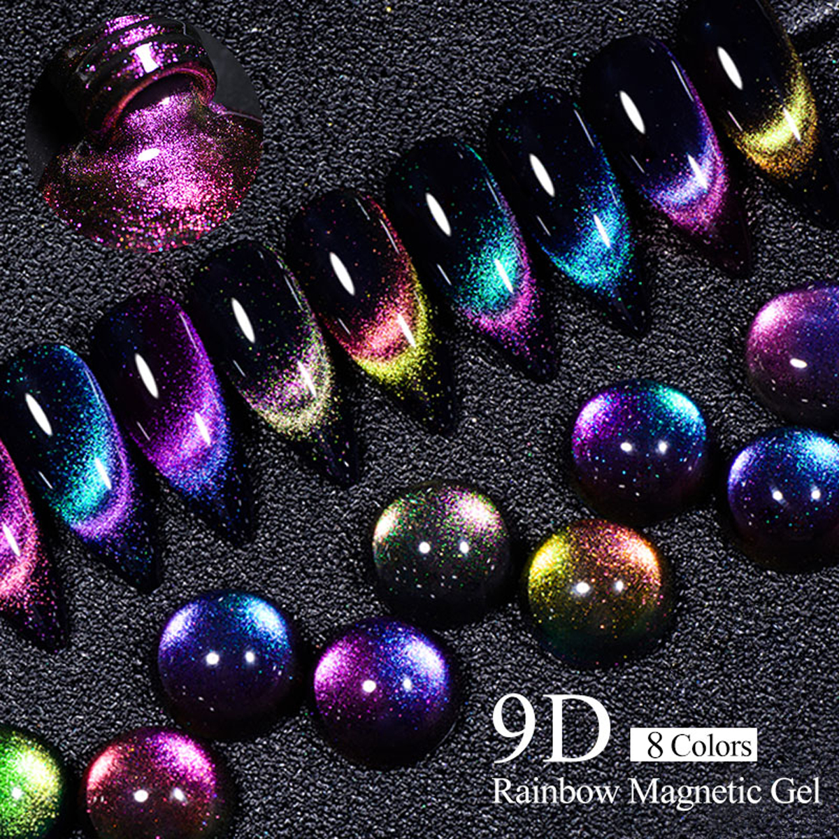 MEET ACROSS 7ml 9D Rainbow Mag - Nail Art Rainbow ulasan dan harga