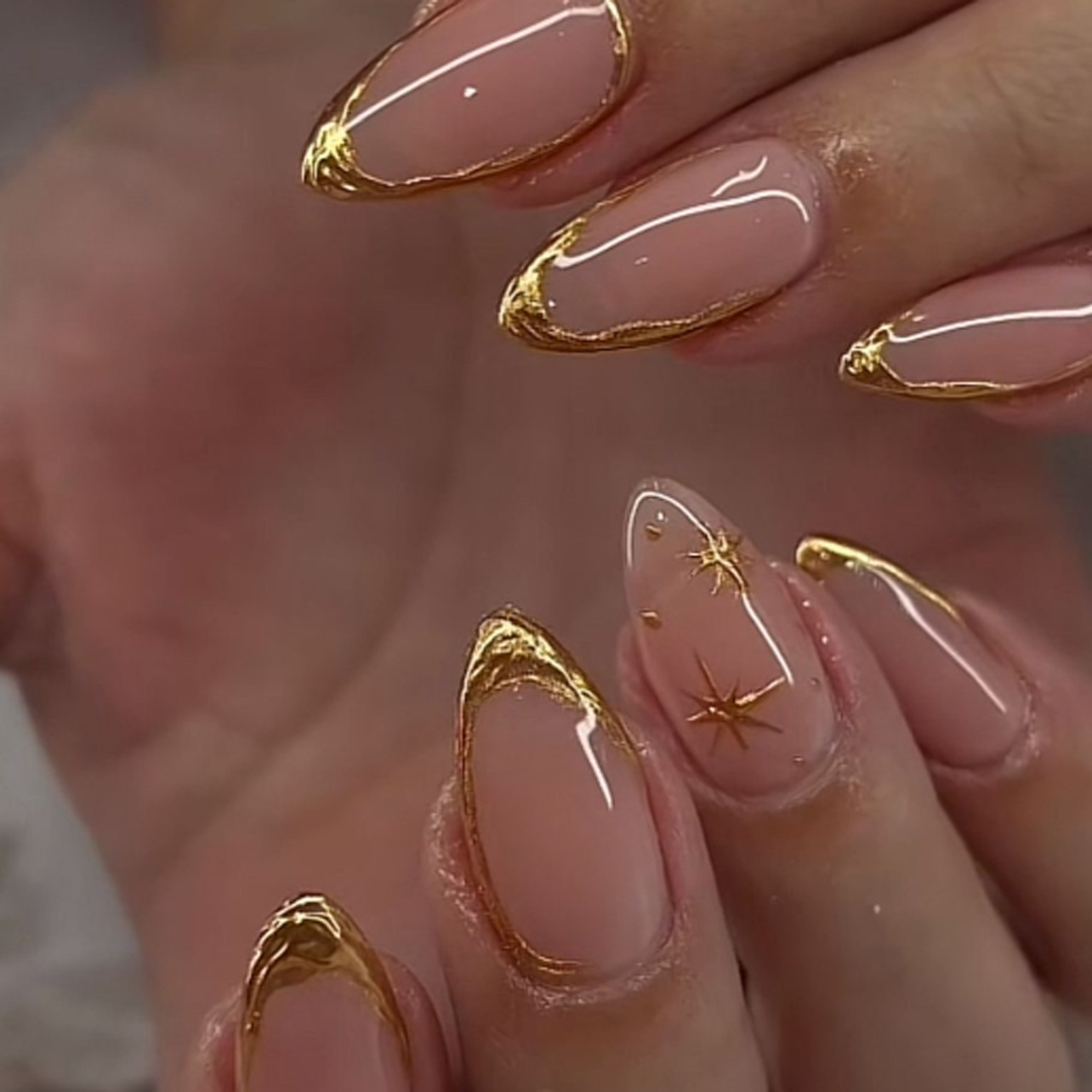 24Pcs Short Almond Nails Set F - Nail Art Overlay ulasan dan harga