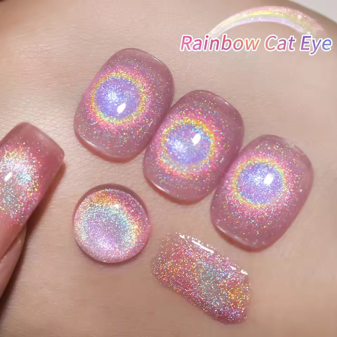 1-10pcs 10ml Pink Rainbow Magn - Nail Art Rainbow ulasan dan harga