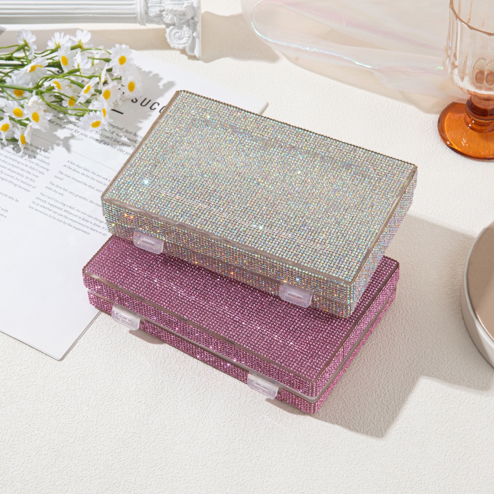 Luxury Shiny Rhinestone Storag - Nail Art Extension ulasan dan harga