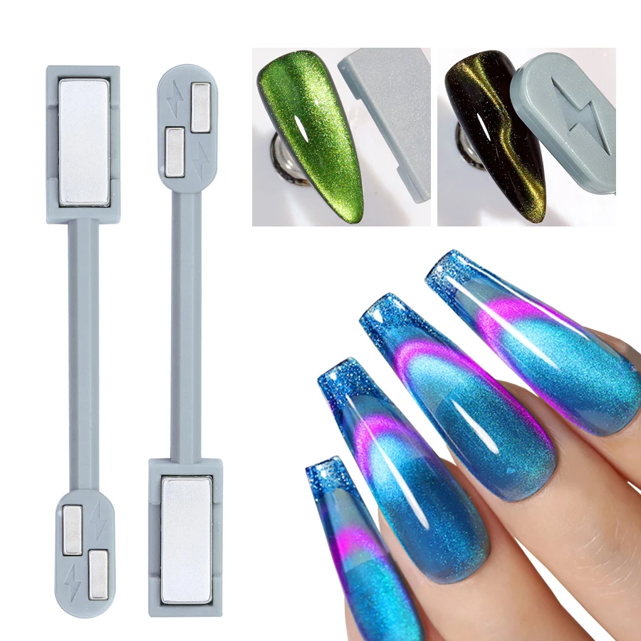 Dual-Ended Magnetic Strip Nail - Nail Art Overlay ulasan dan harga