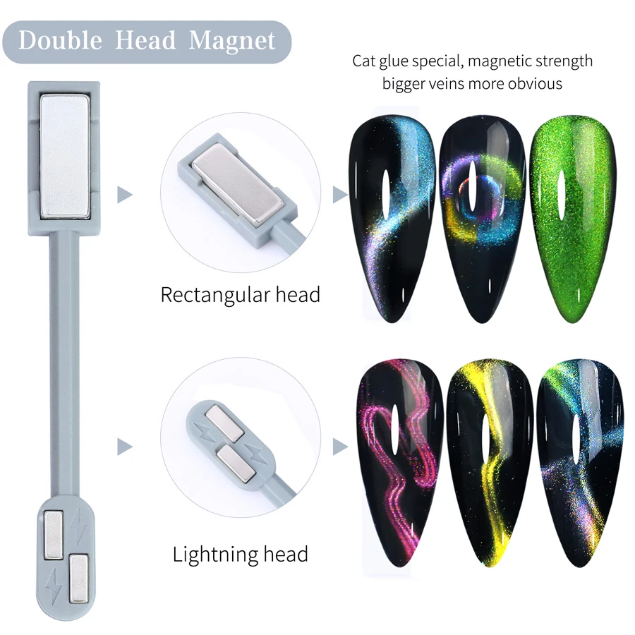 Dual-Ended Magnetic Strip Nail - Nail Art Overlay ulasan dan harga
