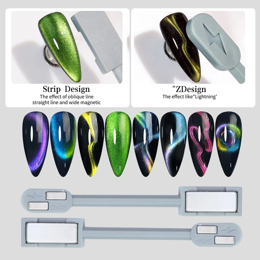 Dual-Ended Magnetic Strip Nail - Nail Art Overlay ulasan dan harga