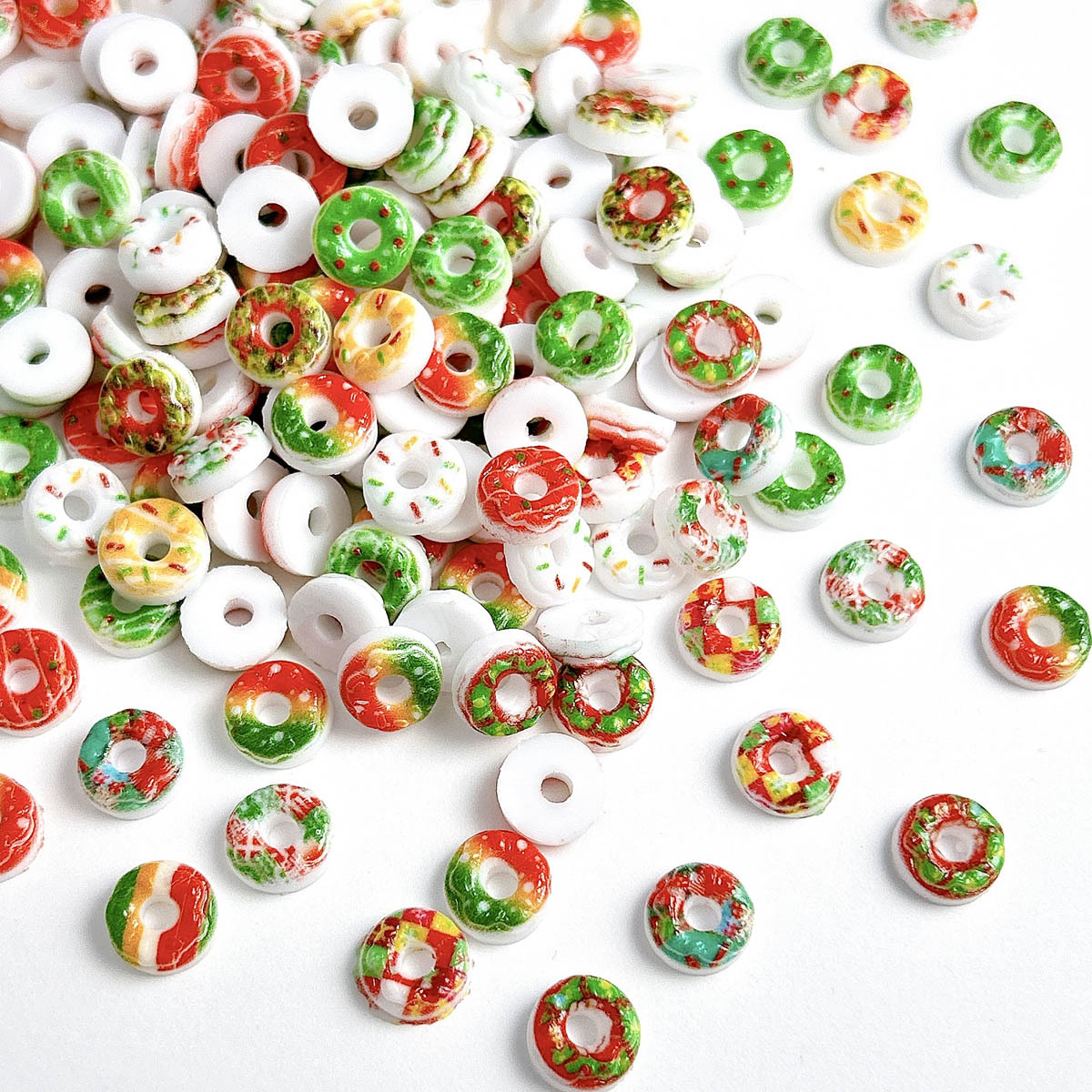 30PCS 3D Acrylic Doughnuts Bre - Nail Art Xmas Design ulasan dan harga