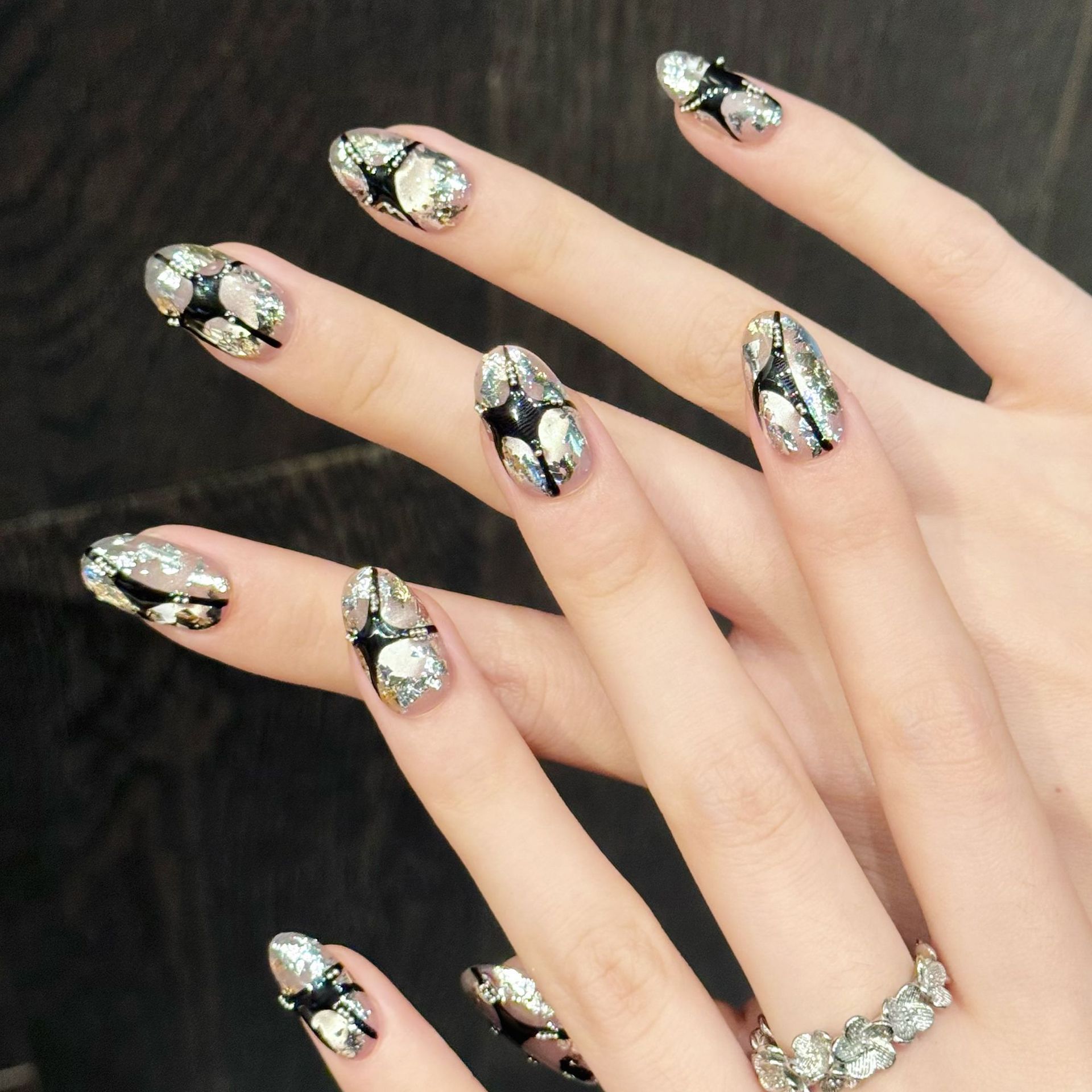10pcs Pure Hand Pressed Short  - Nail Art Emerald ulasan dan harga