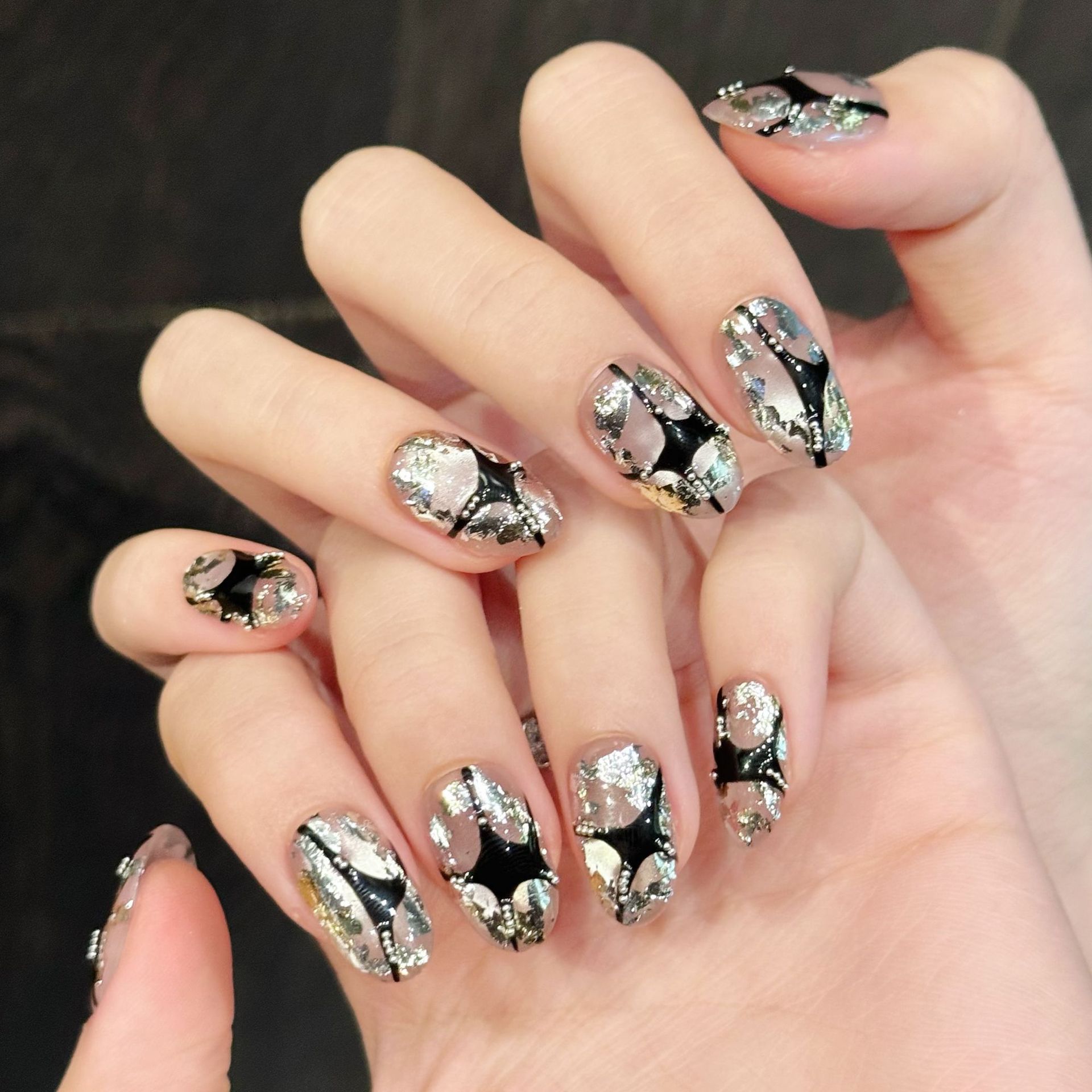 10pcs Pure Hand Pressed Short  - Nail Art Emerald ulasan dan harga