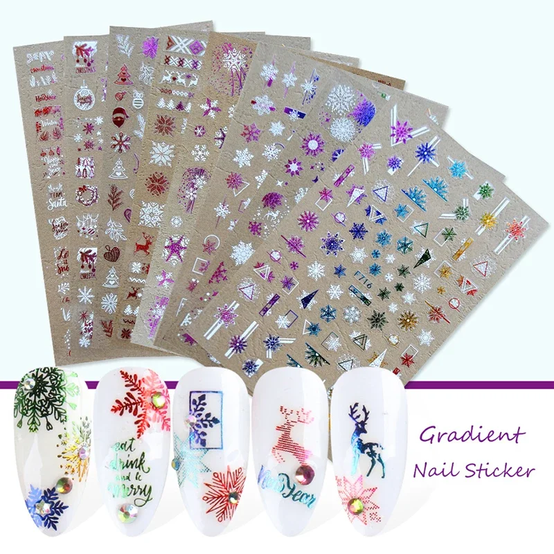 Xmas Nails Stickers Winter San - Nail Art Xmas Stickers ulasan dan harga