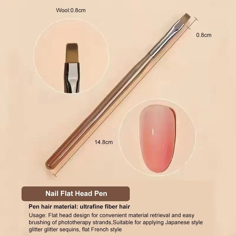9PCS UV Gel Nail Brush Liner D - Nail Art Overlay ulasan dan harga