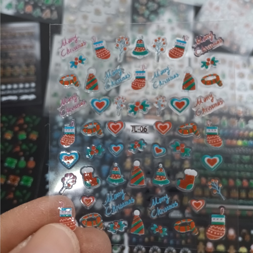 30PCS Christmas Nail Art Stick - Nail Art Xmas Stickers ulasan dan harga