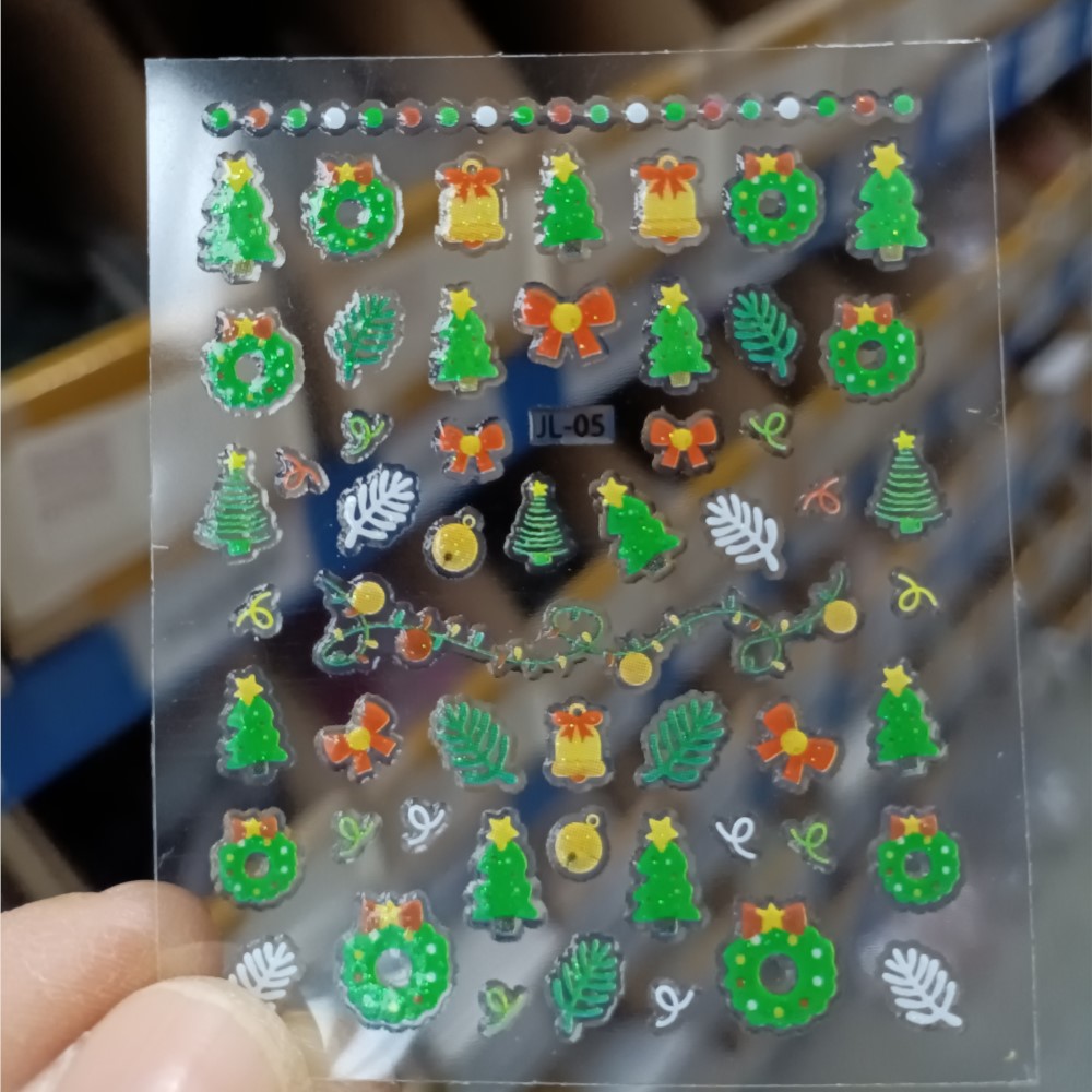 30PCS Christmas Nail Art Stick - Nail Art Xmas Stickers ulasan dan harga