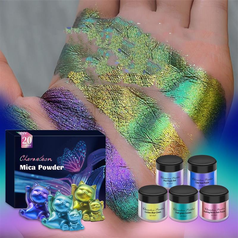 3g Chameleon Mica Powder Epoxy - Nail Art Emerald ulasan dan harga