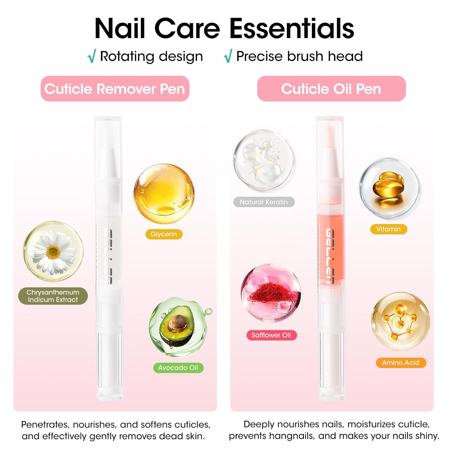 Gellen Nail Care Kit Manicure  - Cuticle Oil Pen ulasan dan harga