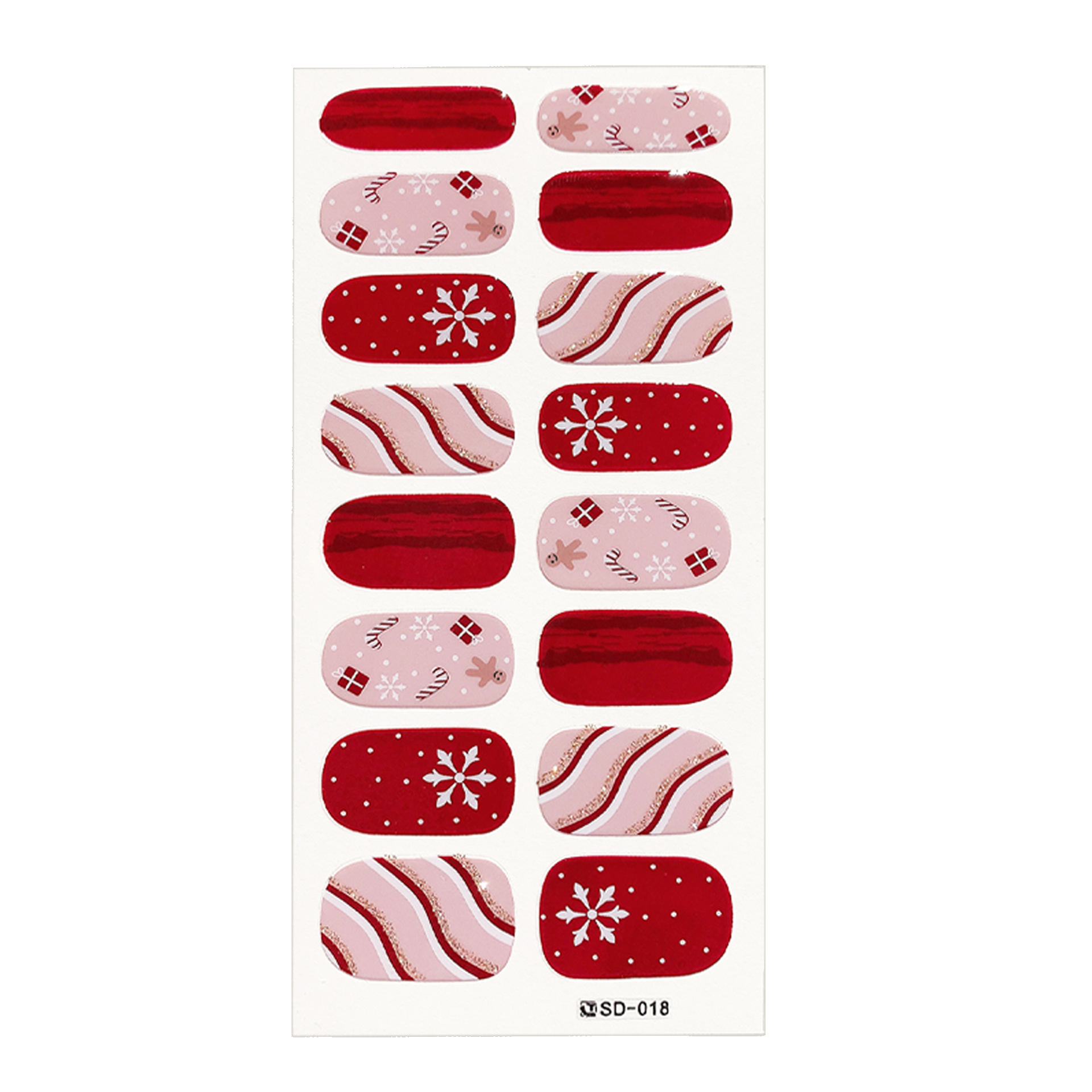 Winter Xmas Snowflake Nail Wra - Nail Art Xmas Stickers ulasan dan harga
