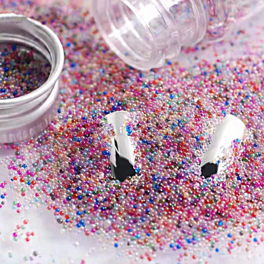 10/20g 0.4-3mm Mini Bubble Bal - Nail Art Emerald ulasan dan harga