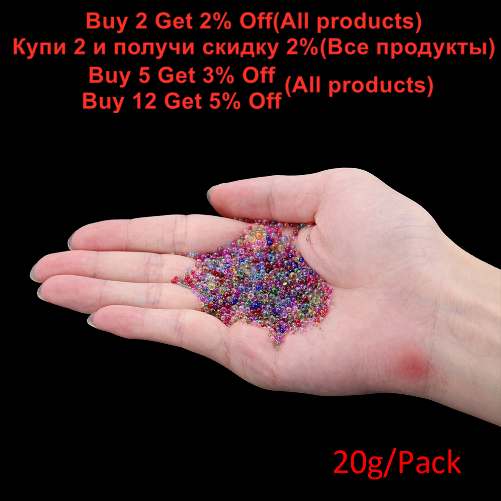 10/20g 0.4-3mm Mini Bubble Bal - Nail Art Emerald ulasan dan harga