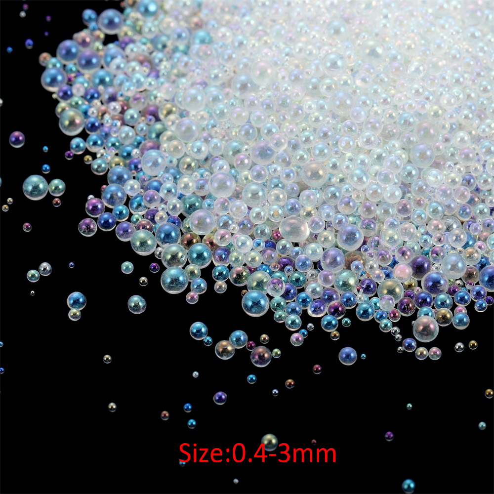 10/20g 0.4-3mm Mini Bubble Bal - Nail Art Emerald ulasan dan harga