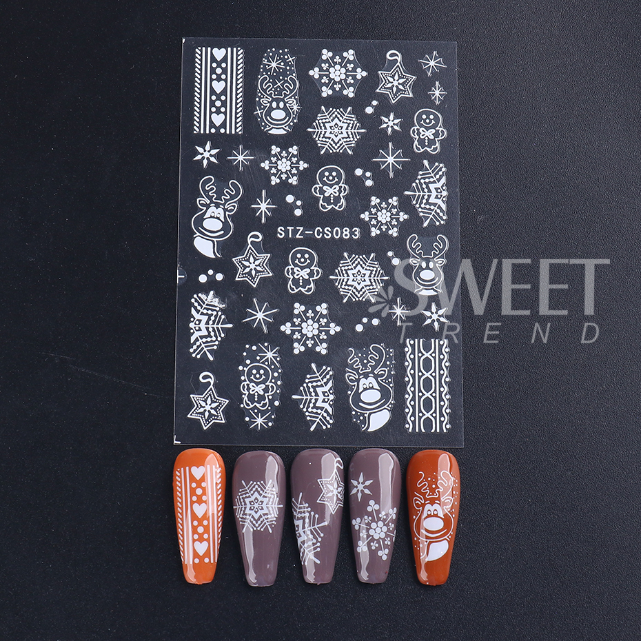 2pcs 3D Rose Gold Christmas Na - Nail Art Xmas Design ulasan dan harga