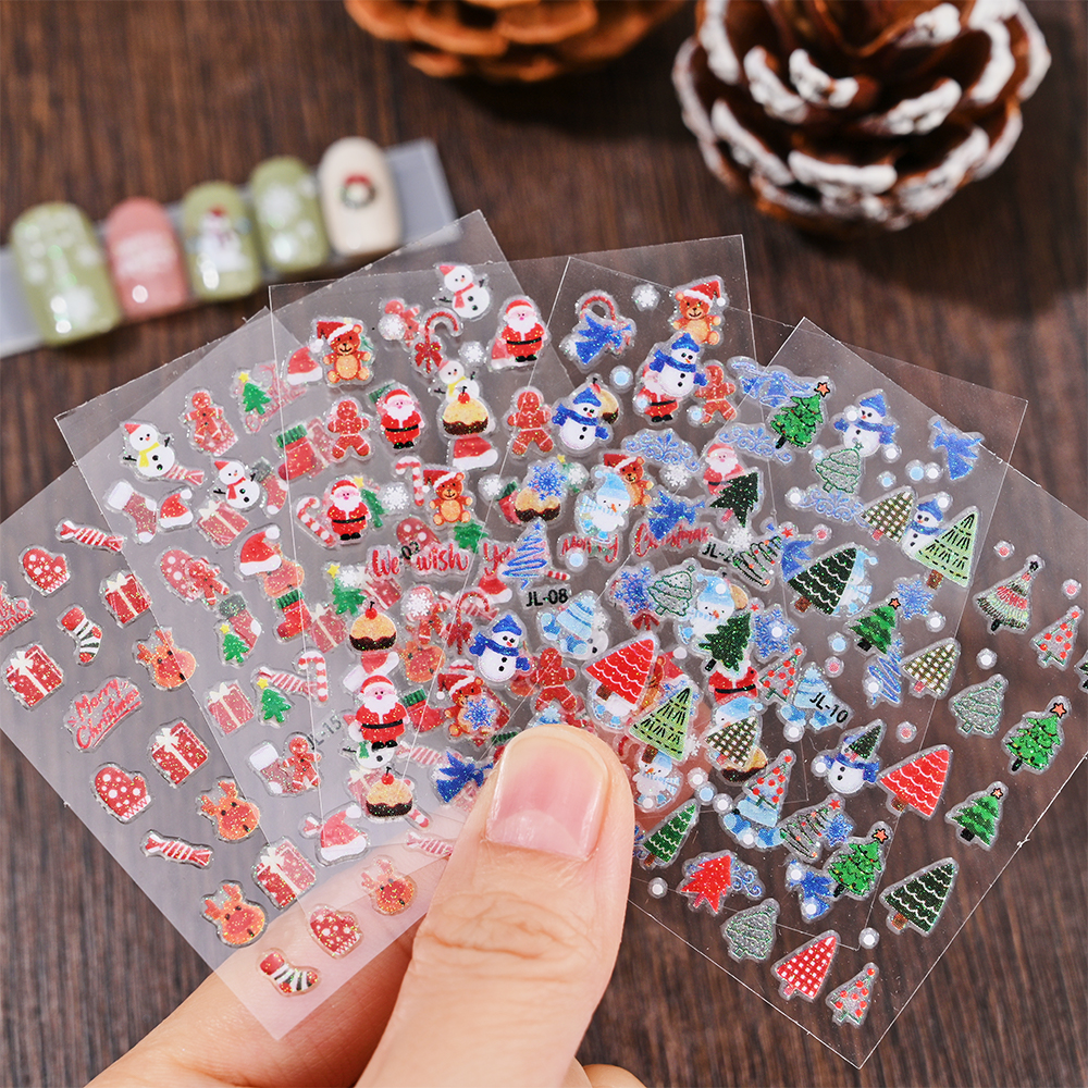30Pcs/Set Christmas Nail Art S - Nail Art Xmas Design ulasan dan harga