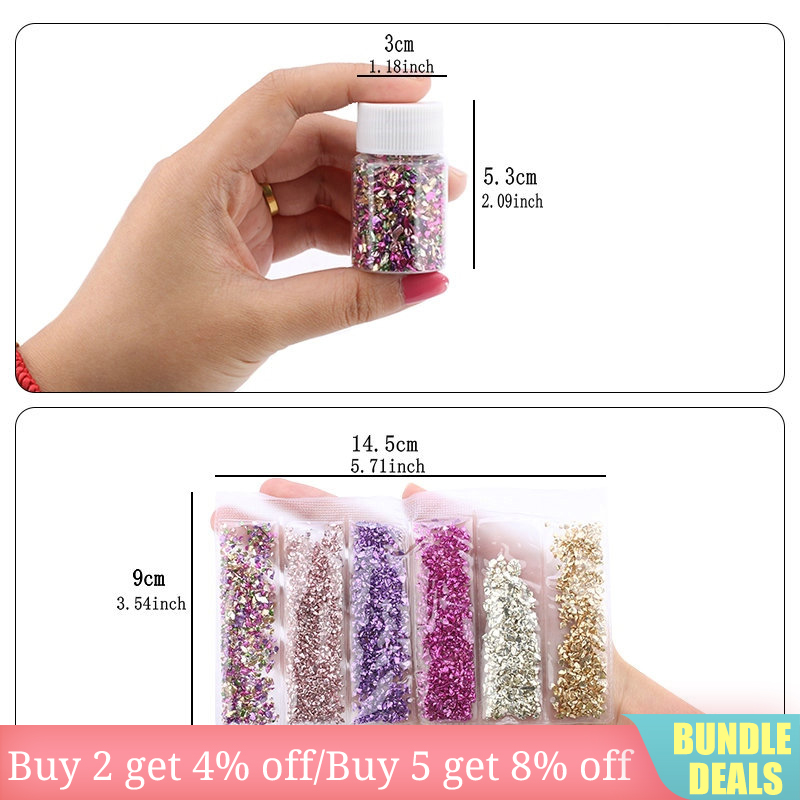 Epoxy Resin Colorful Metallic  - Nail Art Natural ulasan dan harga