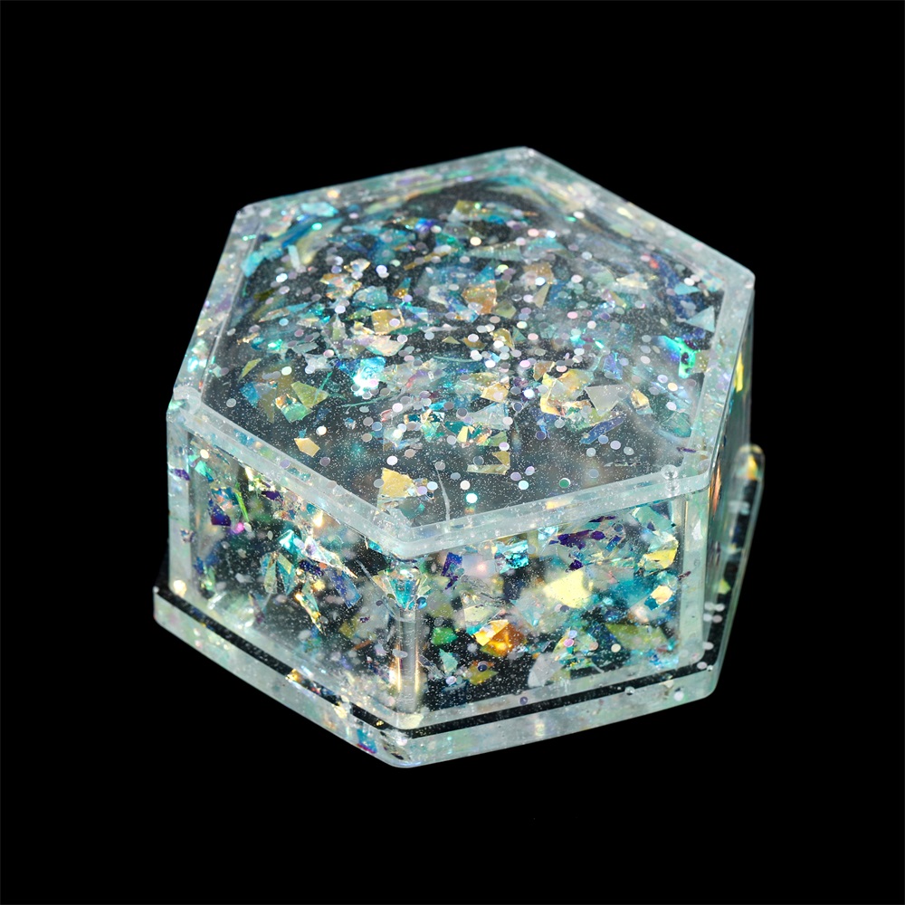 10g Irregular Shiny AB Mirror  - Nail Art Emerald ulasan dan harga