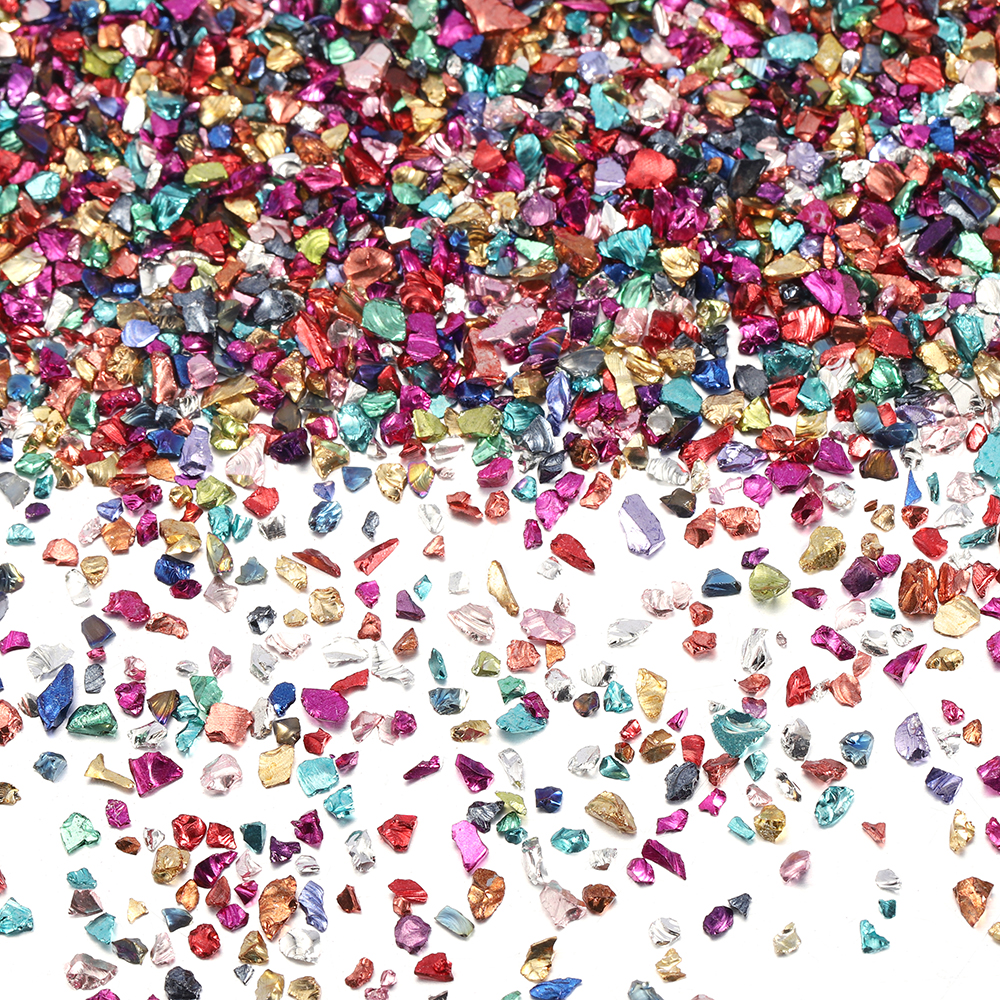 20g Crushed Glass Stones 26 Co - Nail Art Emerald ulasan dan harga