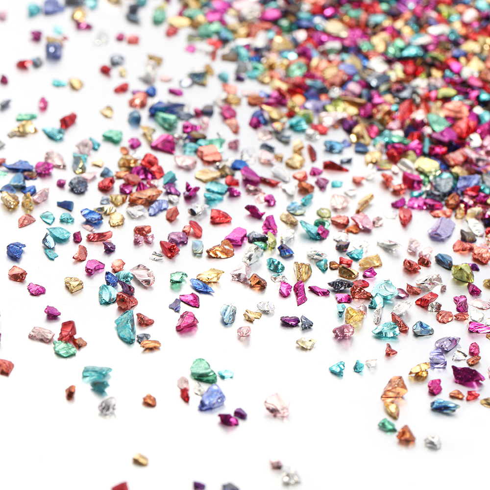 20g Crushed Glass Stones 26 Co - Nail Art Emerald ulasan dan harga