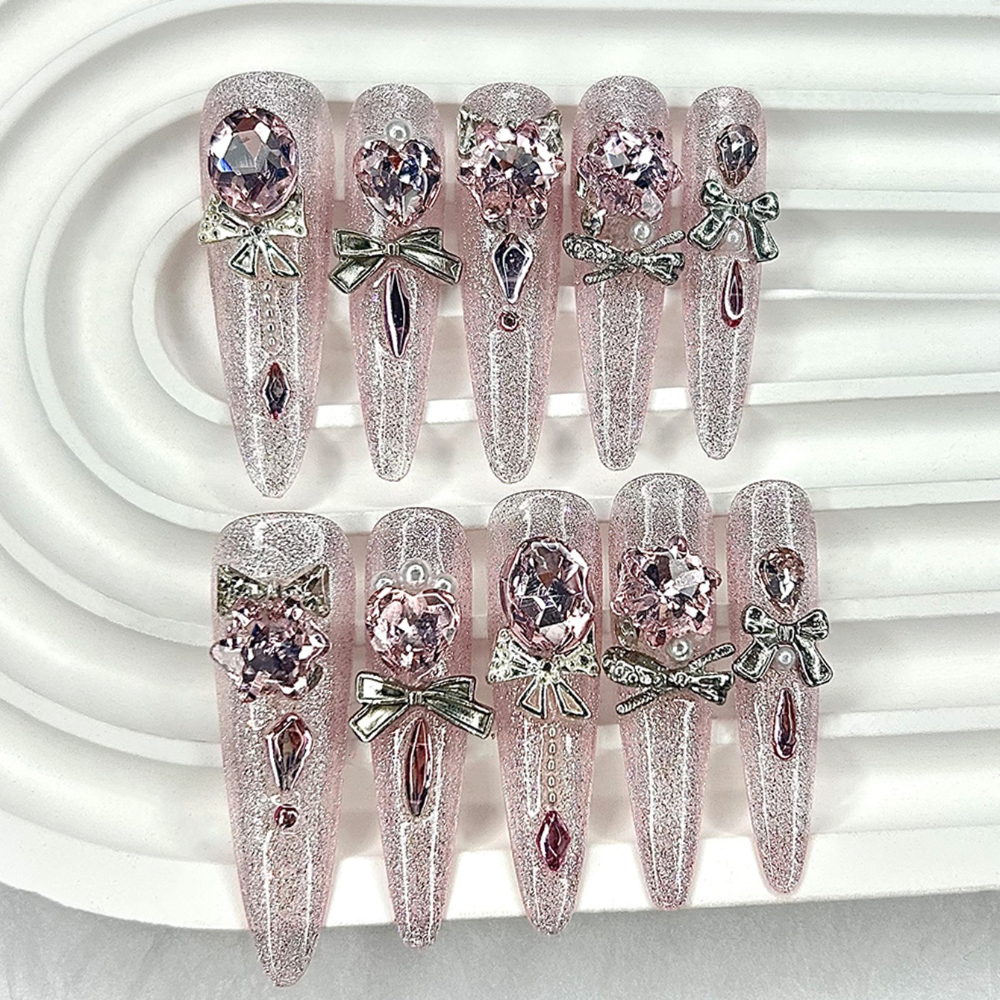 Luxury Pink Cat Eye Glitter St - Nail Art Overlay ulasan dan harga