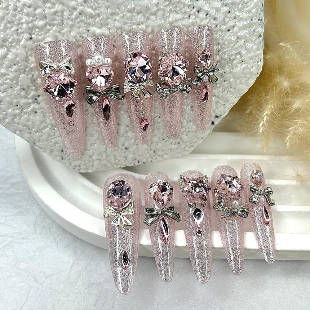Luxury Pink Cat Eye Glitter St - Nail Art Overlay ulasan dan harga