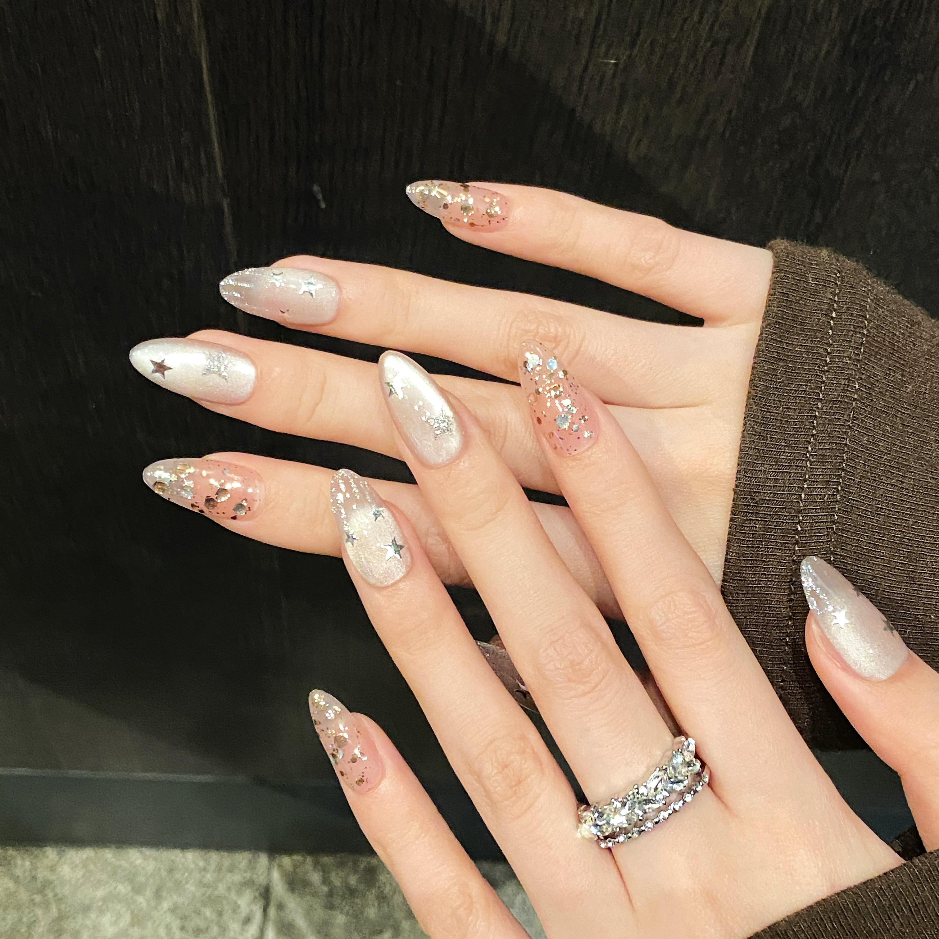 10pcs Pure Hand Pressed Medium - Nail Art Emerald ulasan dan harga
