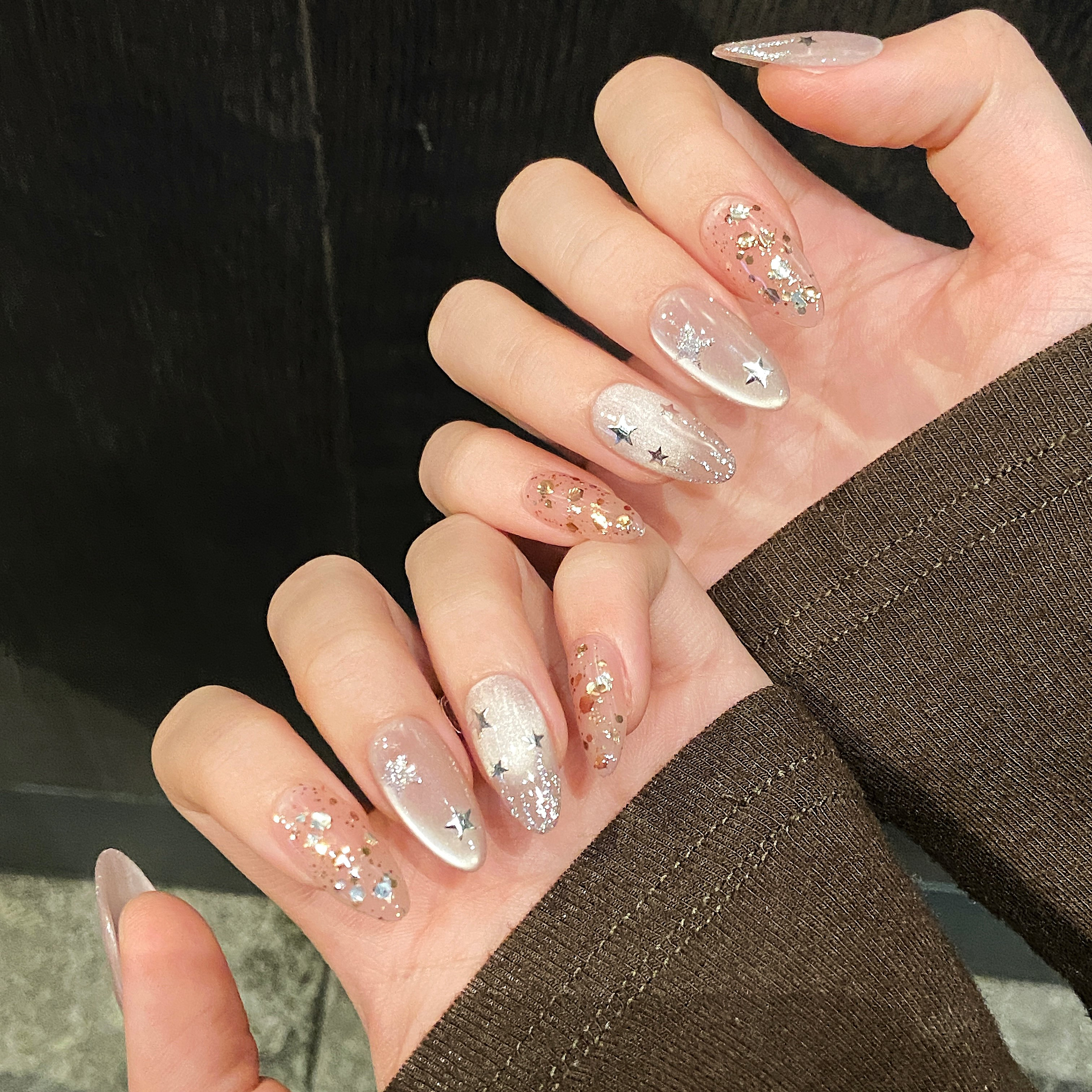 10pcs Pure Hand Pressed Medium - Nail Art Emerald ulasan dan harga