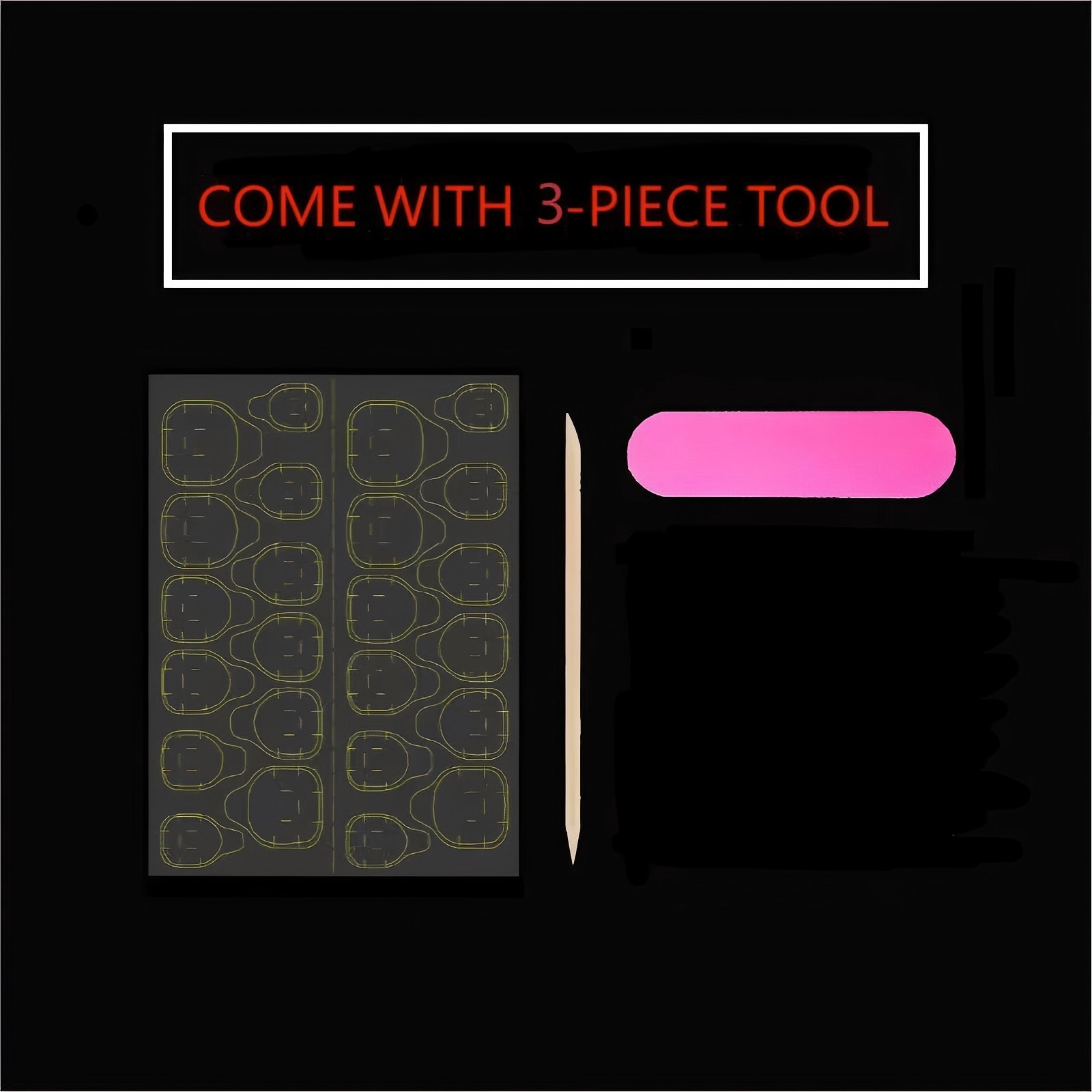 10pcs Pure Hand Pressed Long O - Nail Art Emerald ulasan dan harga