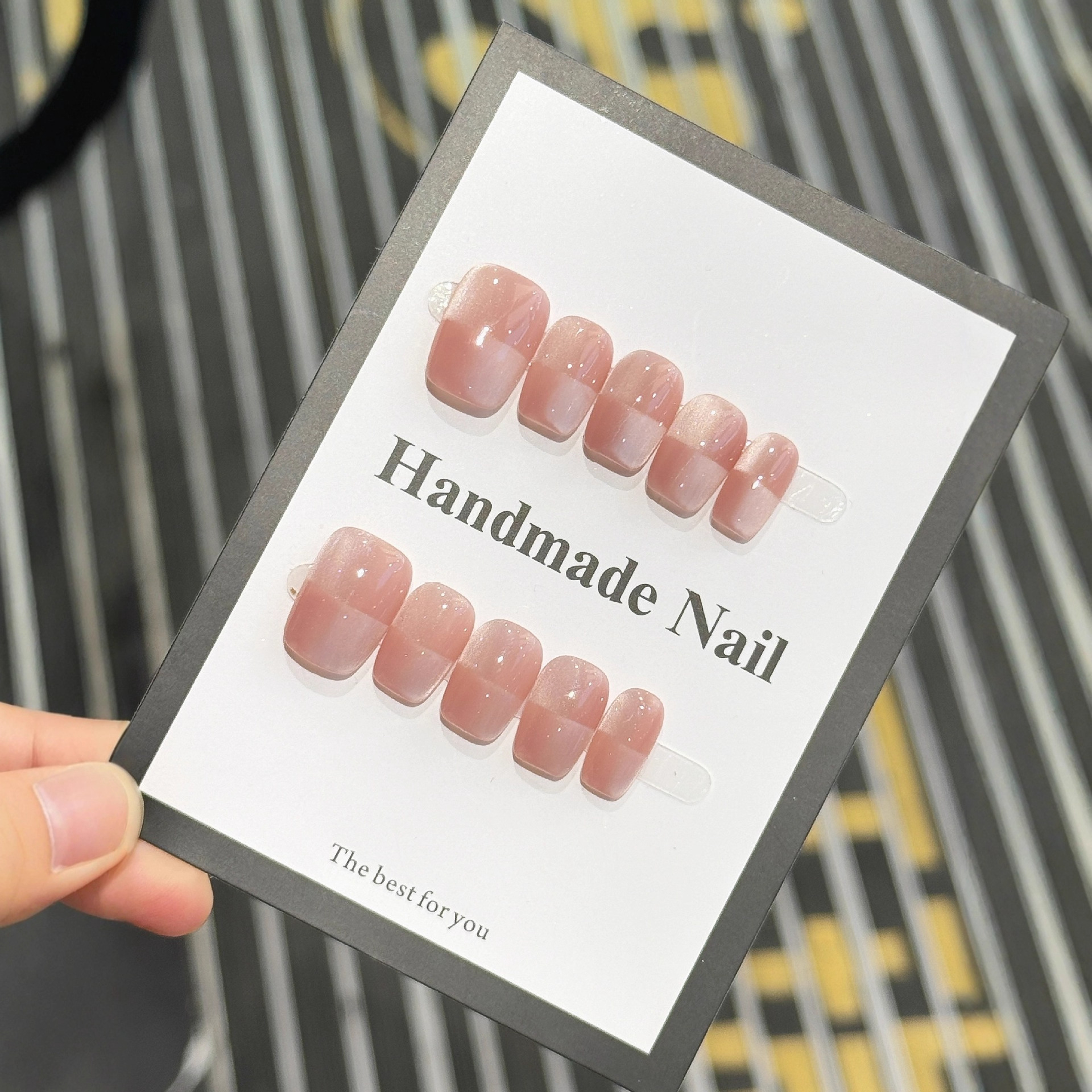 10pcs Aurora Chrome Press on N - Nail Art Overlay ulasan dan harga