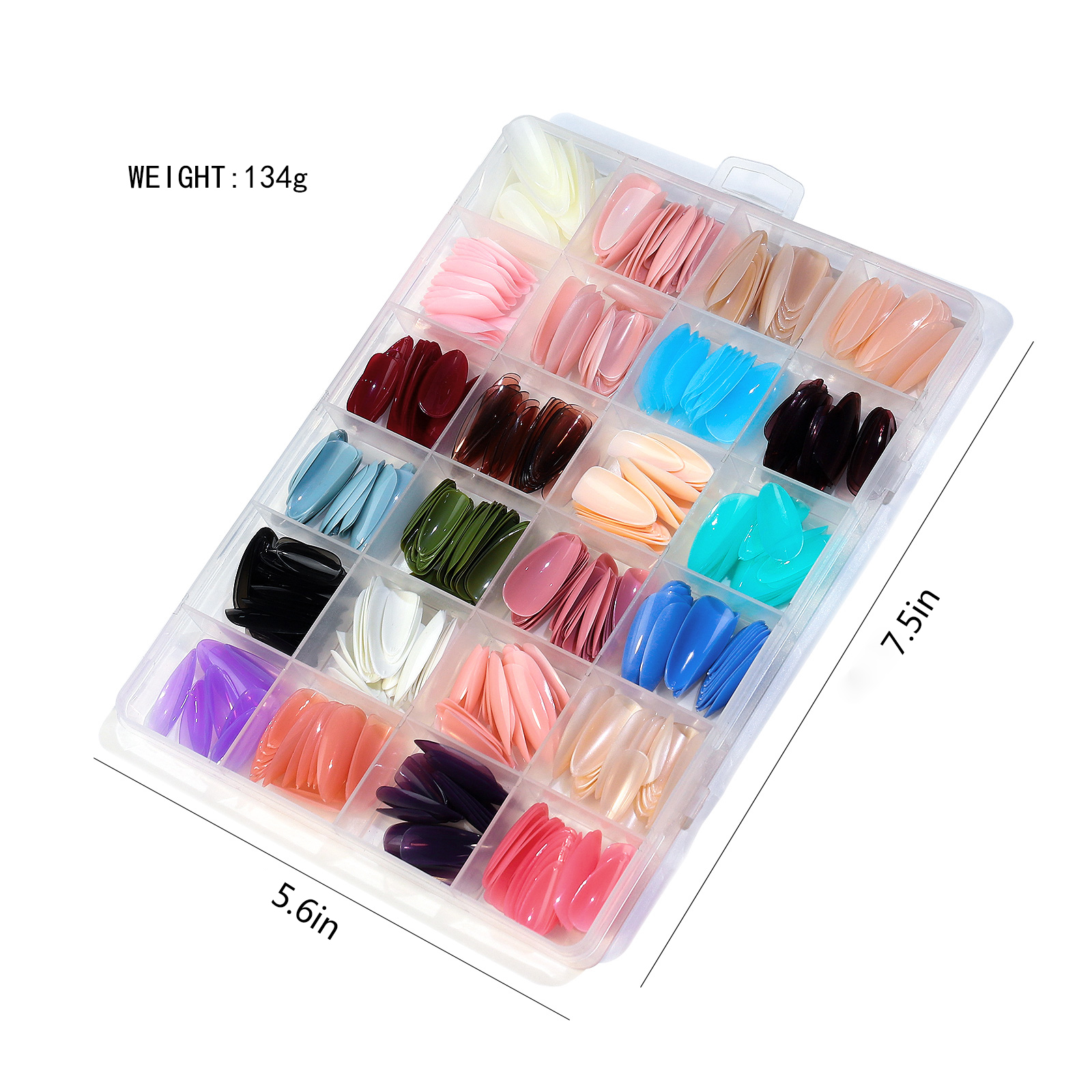 24 grids solid color wear nail - Nail Art Emerald ulasan dan harga