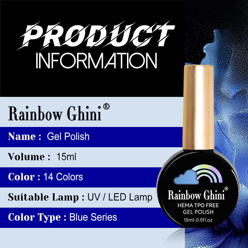 Rainbow Ghini 15ML Cornflower  - Nail Art Rainbow ulasan dan harga
