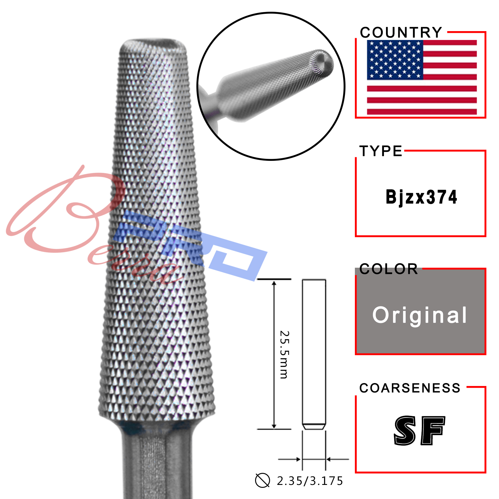 RolinStar Fine Tooth Carbide C - Nail Art Natural ulasan dan harga