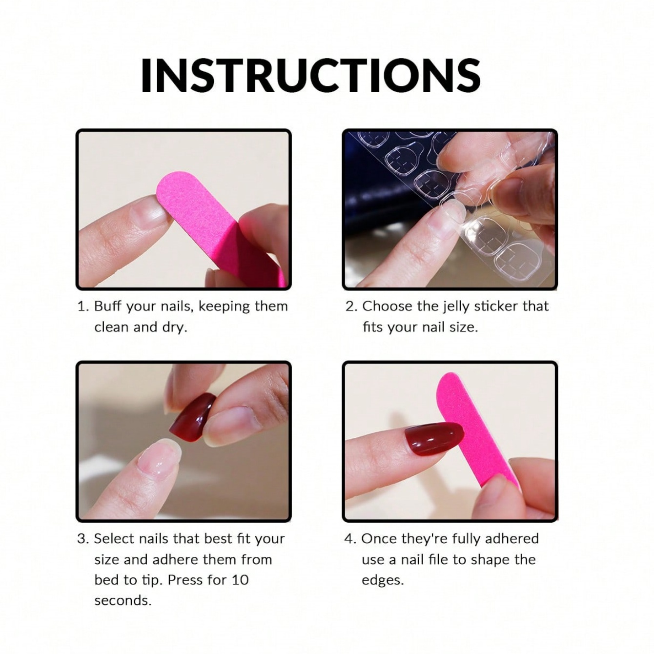10pcs pure hand pressed short  - Nail Art Overlay ulasan dan harga