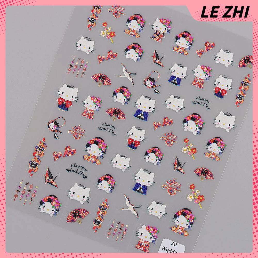 Kawaii Cartoon Nail Art Sticke - Nail Art Xmas Design ulasan dan harga